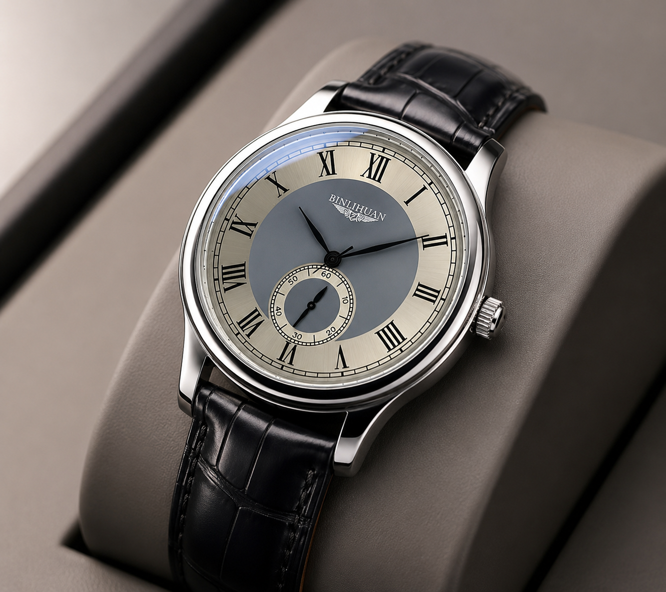 WLISTH Classic Luminous Quartz Watch – Leather Band, Waterproof